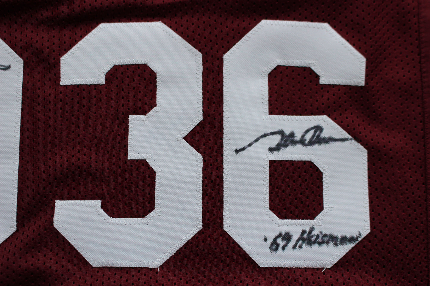 STEVE OWENS BILLY SIMS JASON WHITE SIGNED OKLAHOMA SOONERS JERSEY BAS