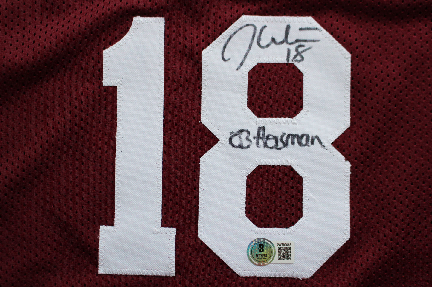 STEVE OWENS BILLY SIMS JASON WHITE SIGNED OKLAHOMA SOONERS JERSEY BAS
