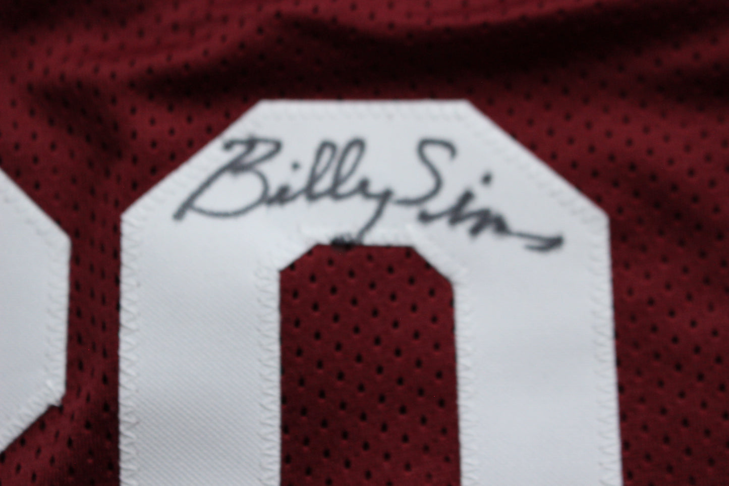 STEVE OWENS BILLY SIMS JASON WHITE SIGNED OKLAHOMA SOONERS JERSEY BAS