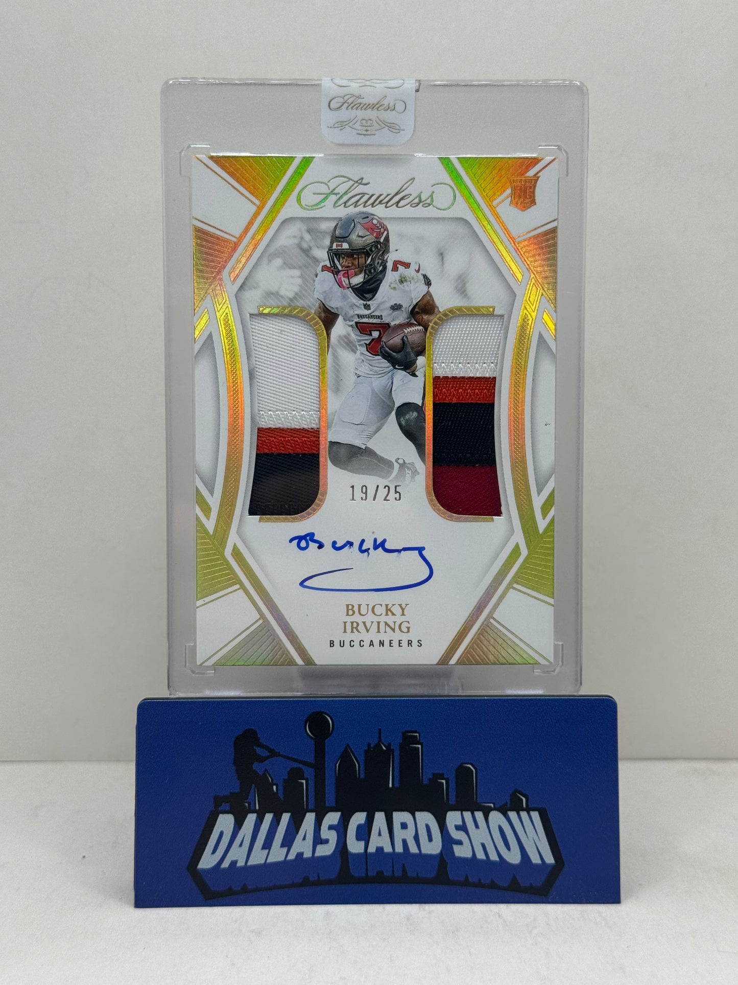 2024 Panini Flawless #RDPA-BIG Bucky Irving Rookie Dual Patch Autograph /25