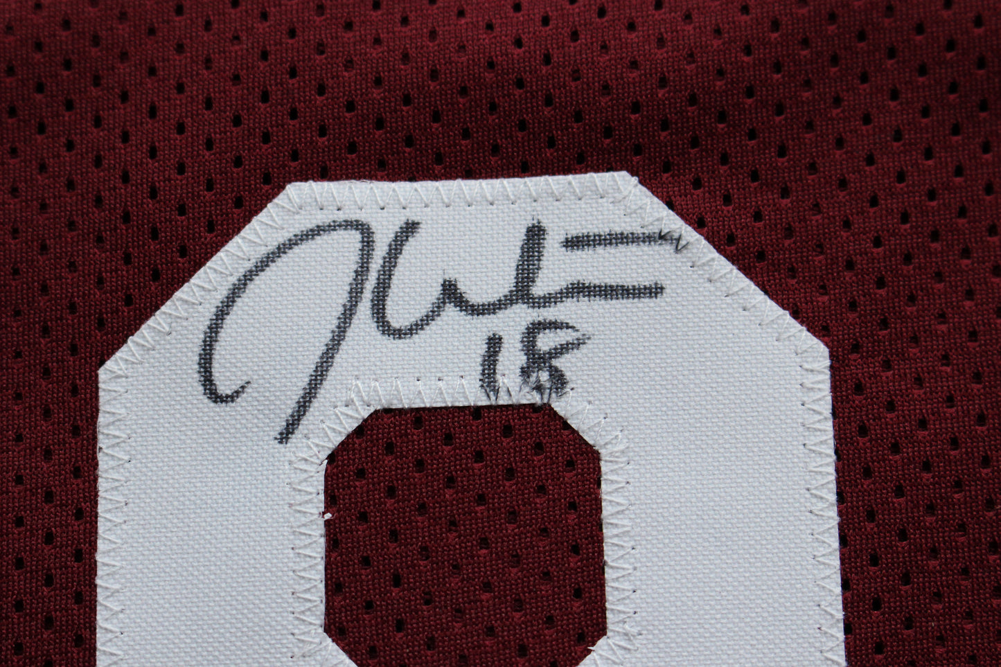 STEVE OWENS BILLY SIMS JASON WHITE SIGNED OU SOONERS HEISMAN JERSEY BAS