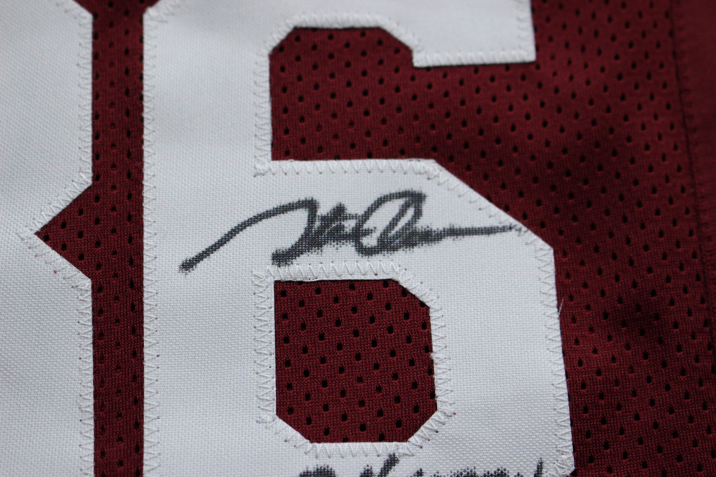 STEVE OWENS BILLY SIMS JASON WHITE SIGNED OU SOONERS HEISMAN JERSEY BAS