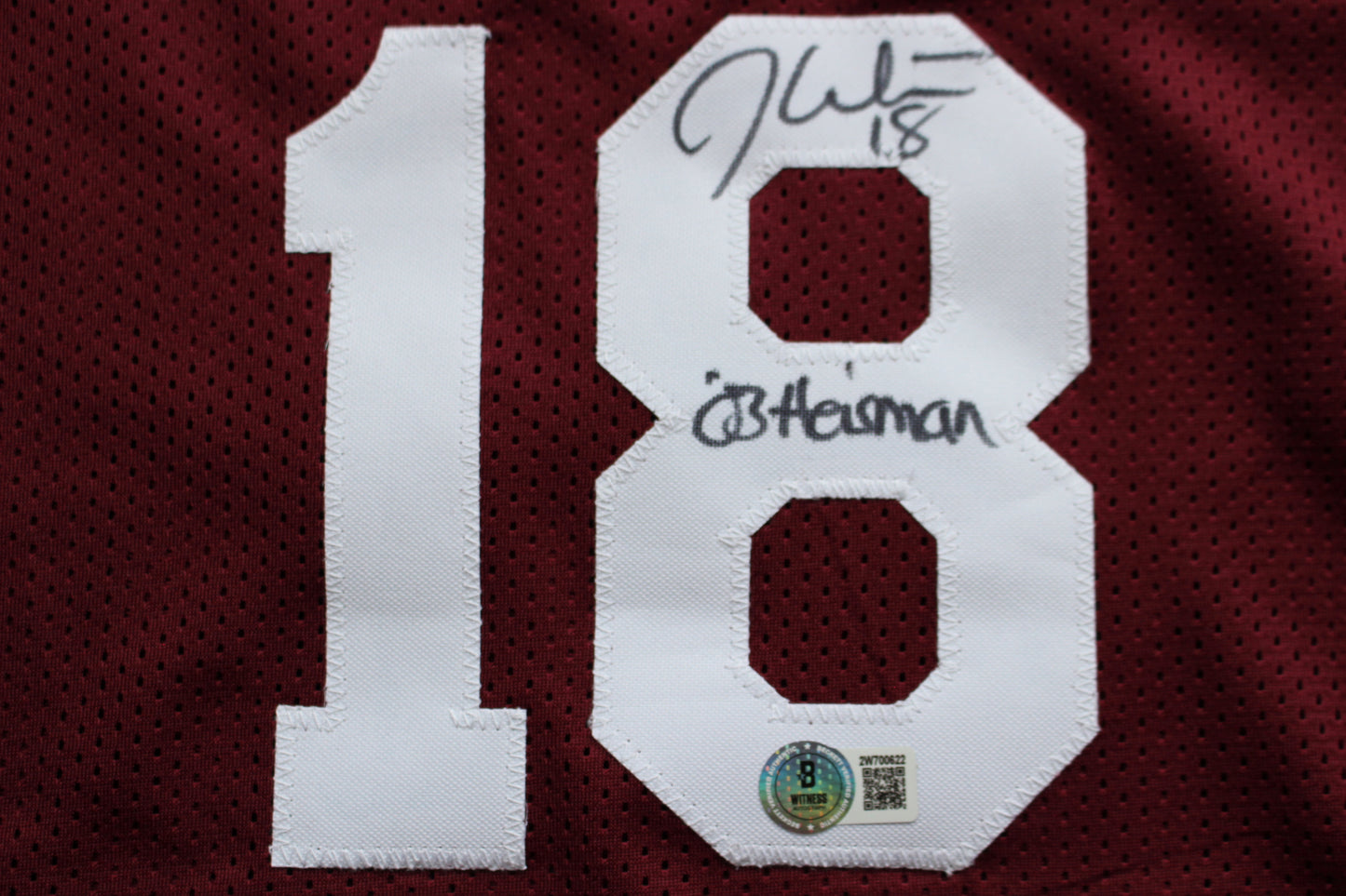 STEVE OWENS BILLY SIMS JASON WHITE SIGNED OU SOONERS HEISMAN JERSEY BAS