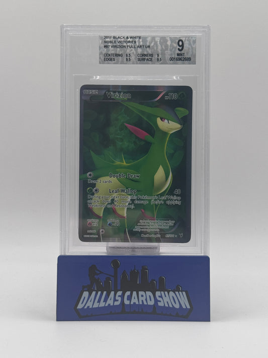 2011 Pokemon - Virizion (Full Art) - 97/101 Noble Victories BGS 9
