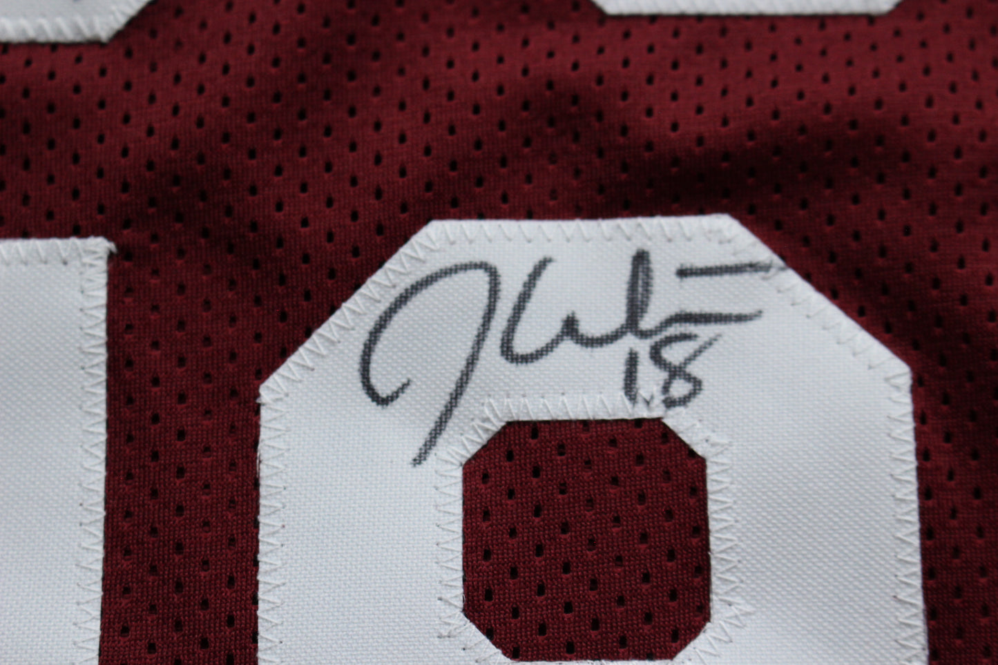 STEVE OWENS BILLY SIMS JASON WHITE SIGNED OU SOONERS HEISMAN JERSEY BAS