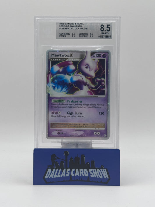 2008 Pokemon - Mewtwo LV. X - 144/146 Diamond & Pearl BGS 8.5