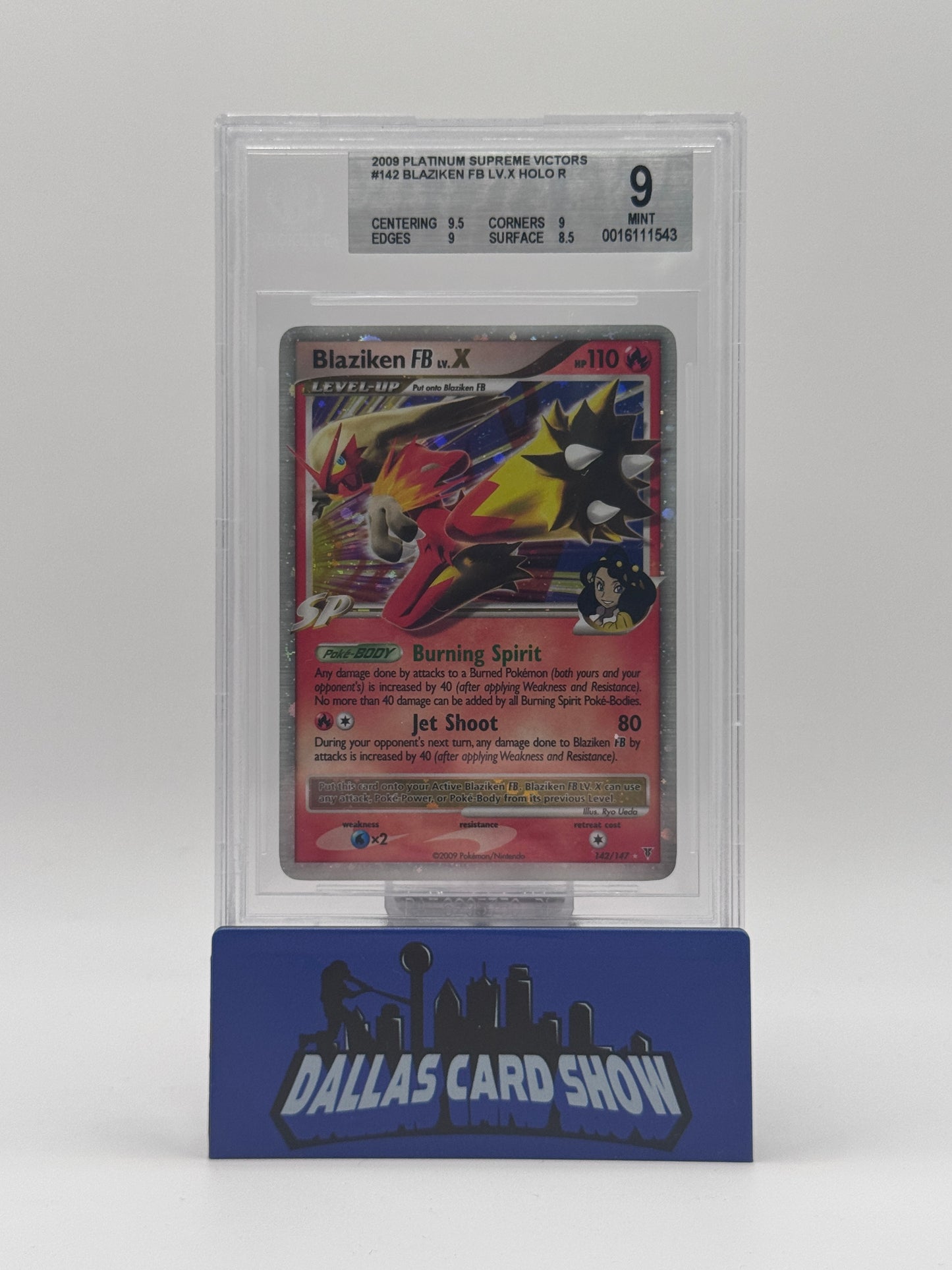 2009 Pokemon - Blaziken FB LV. X - 142/147 Supreme Victors BGS 9