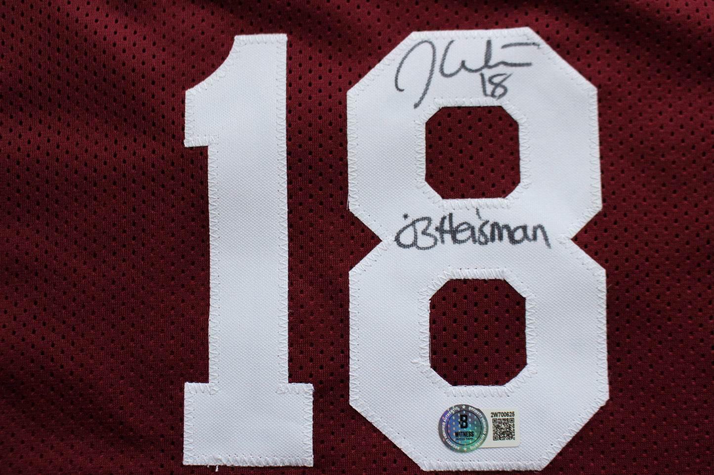 STEVE OWENS BILLY SIMS JASON WHITE SIGNED OU SOONERS HEISMAN JERSEY BAS