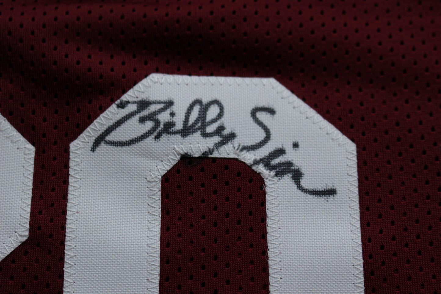 STEVE OWENS BILLY SIMS JASON WHITE SIGNED OU SOONERS HEISMAN JERSEY BAS