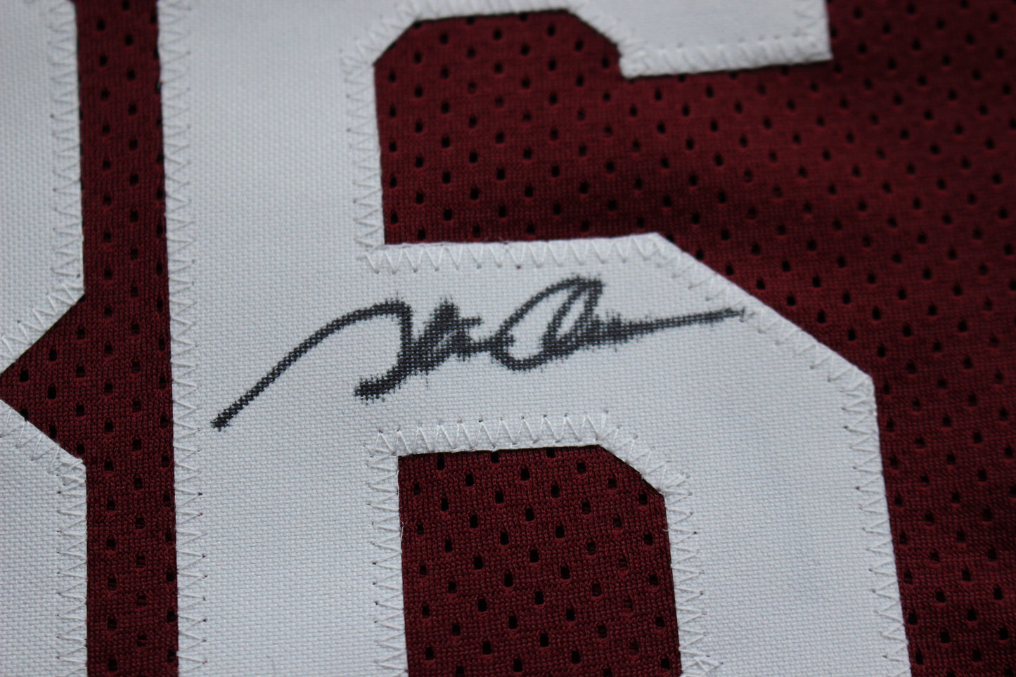 STEVE OWENS BILLY SIMS JASON WHITE SIGNED OU SOONERS HEISMAN JERSEY BAS