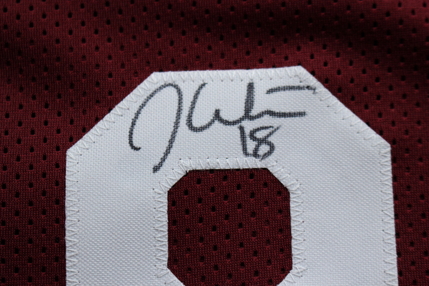 STEVE OWENS BILLY SIMS JASON WHITE SIGNED OU SOONERS HEISMAN JERSEY BAS