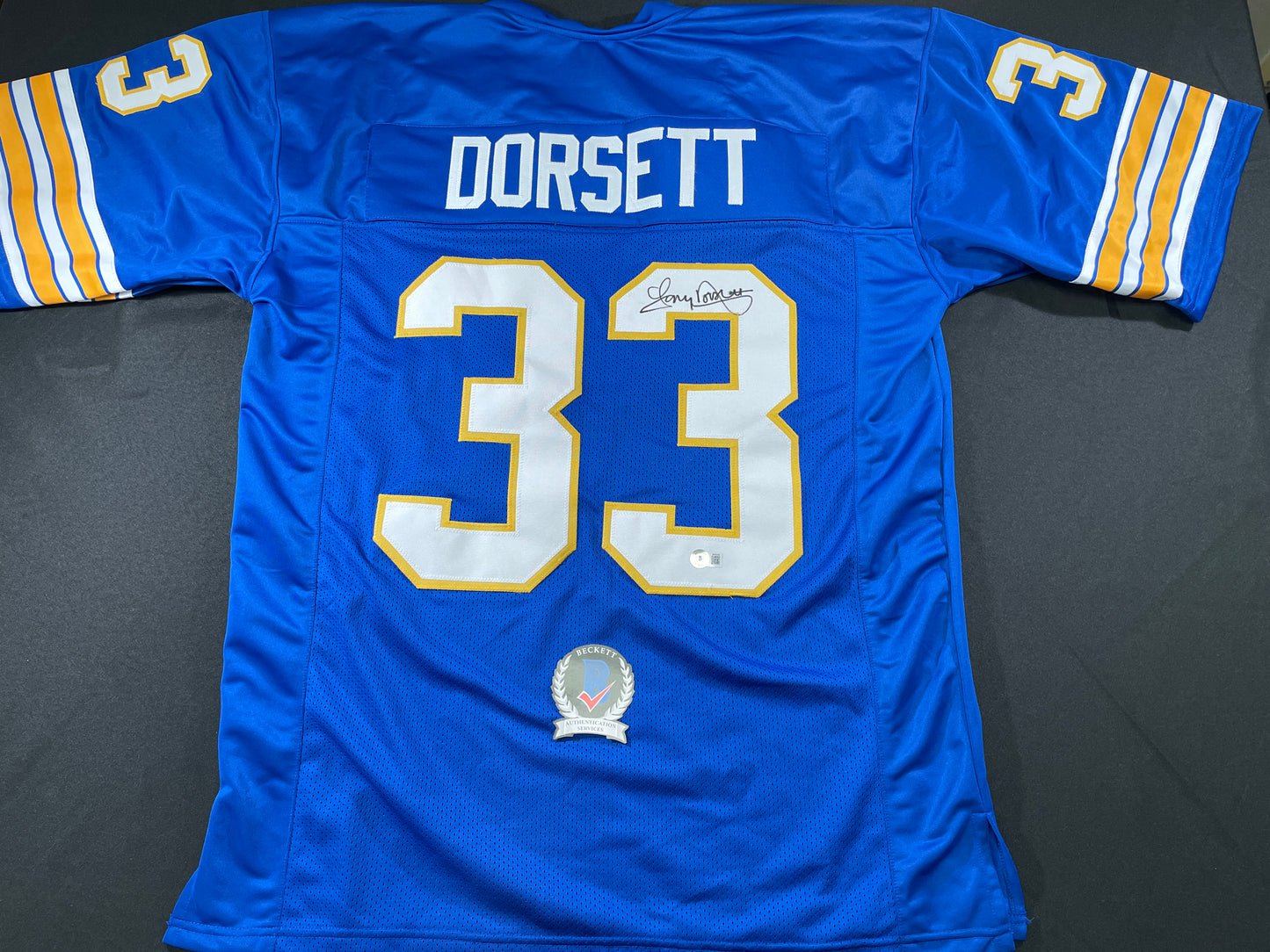 TONY DORSETT PITT PANTHERS SIGNED JERSEY Dallas Cowboys BAS COA