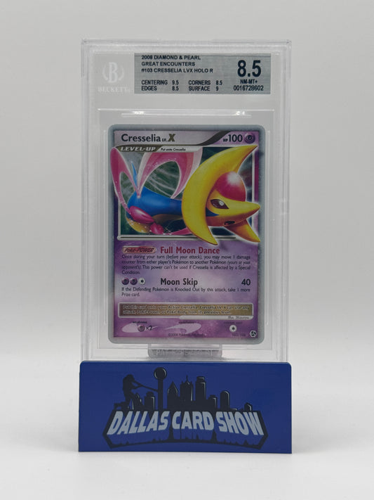 2008 Pokemon - Cresselia LV. X - 103/106 Great Encounters BGS 8.5