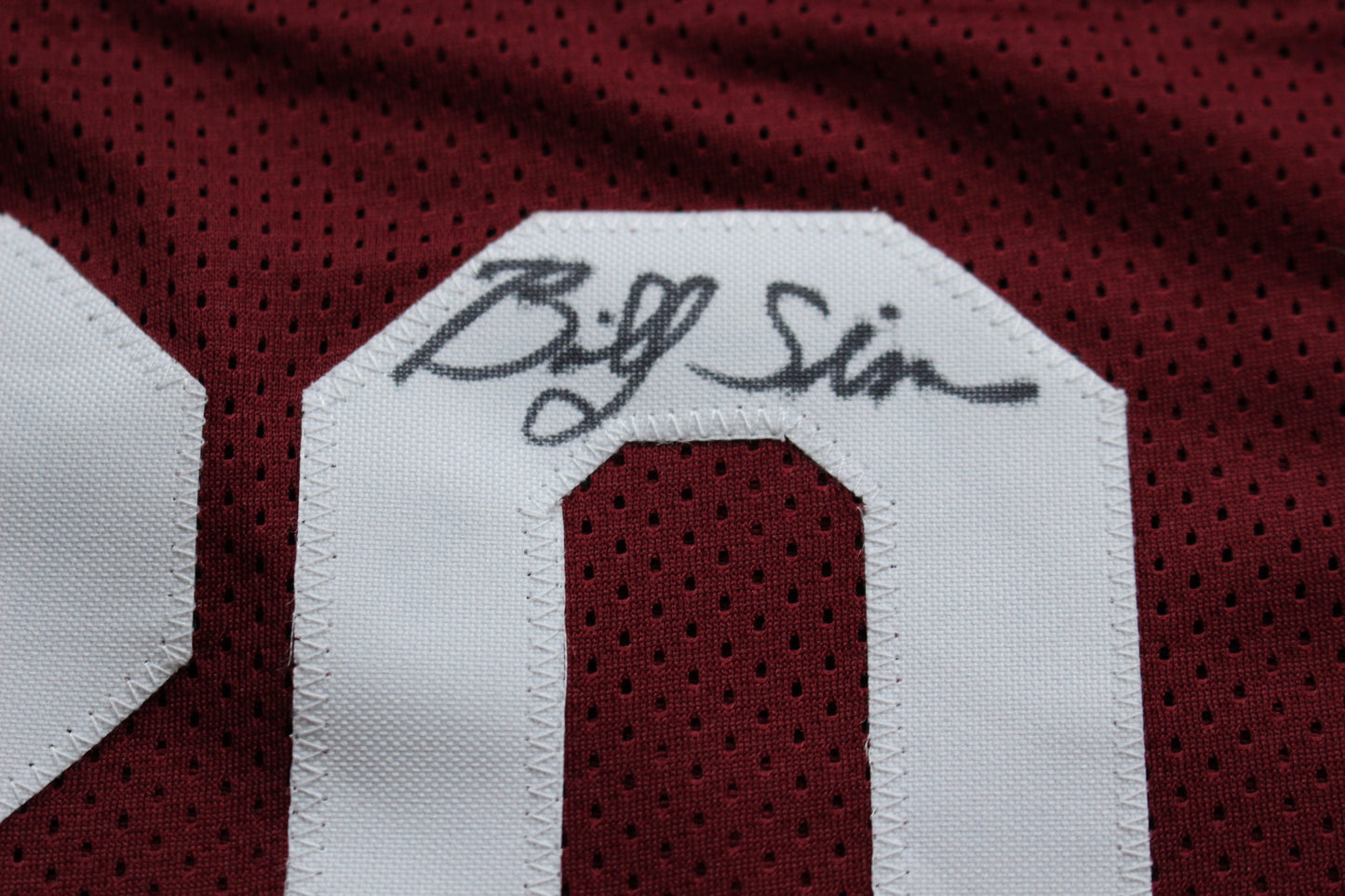 STEVE OWENS BILLY SIMS JASON WHITE SIGNED OU SOONERS HEISMAN JERSEY BAS