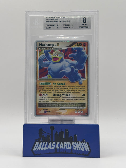 2008 Pokemon - Machamp LV. X - 98/100 Stormfront BGS 8