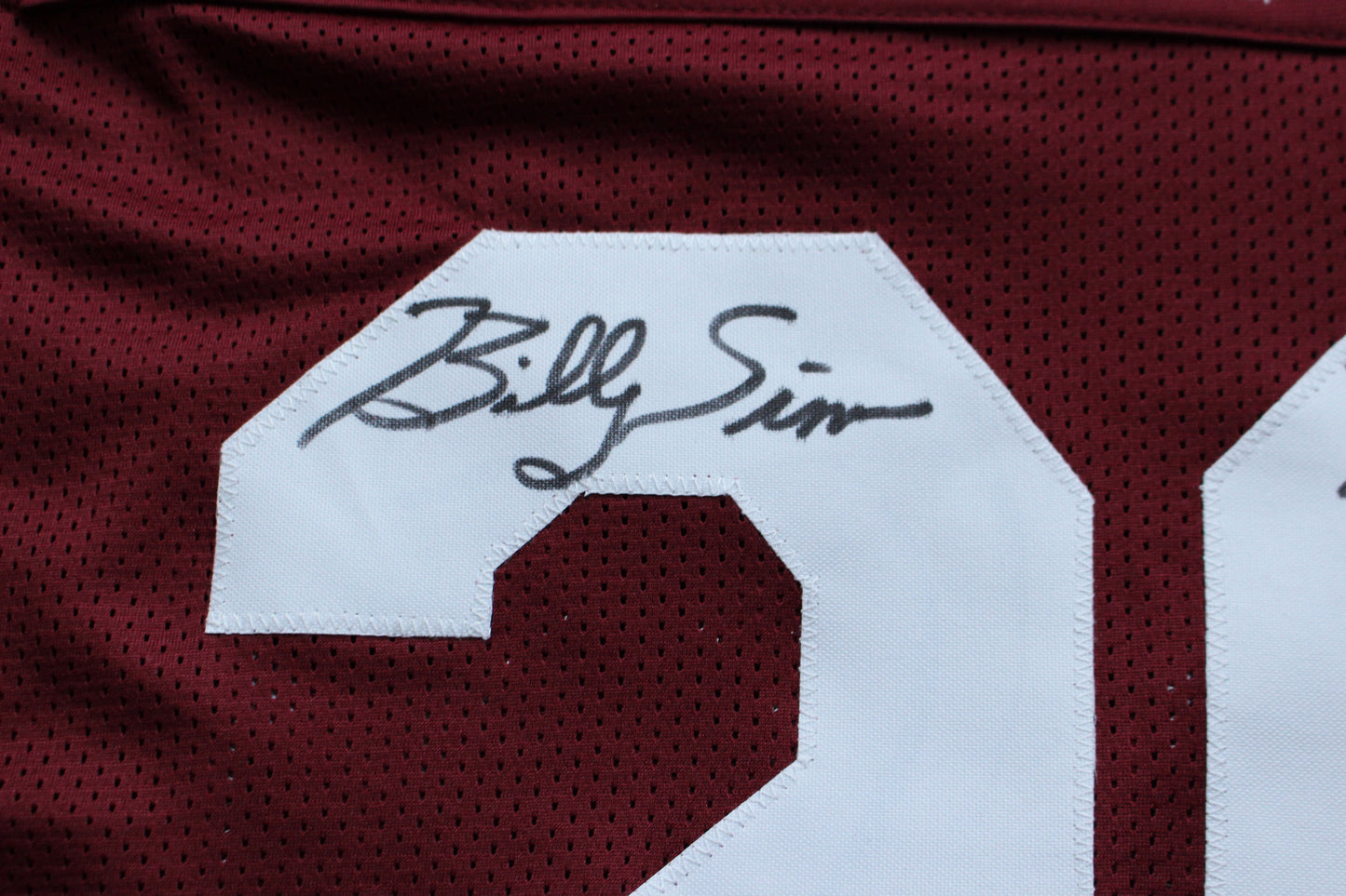 BILLY SIMS OU OKLAHOMA SOONERS SIGNED FOOTBALL JERSEY w/78 HEISMAN Lions BAS COA