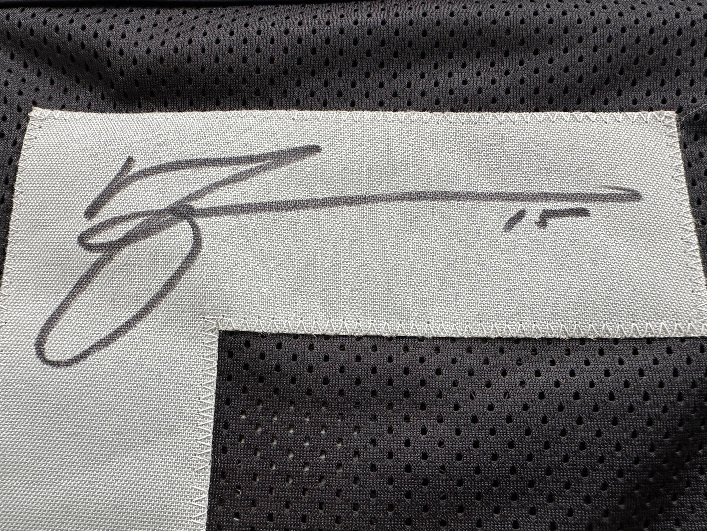 MICHAEL CRABTREE SIGNED BLACK FOOTBALL JERSEY Oakland Raiders BAS
