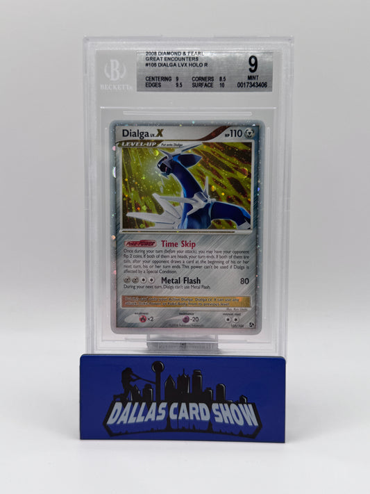 2008 Pokemon - Dialga LV. X - 105/106 Great Encounters BGS 9 POP 1