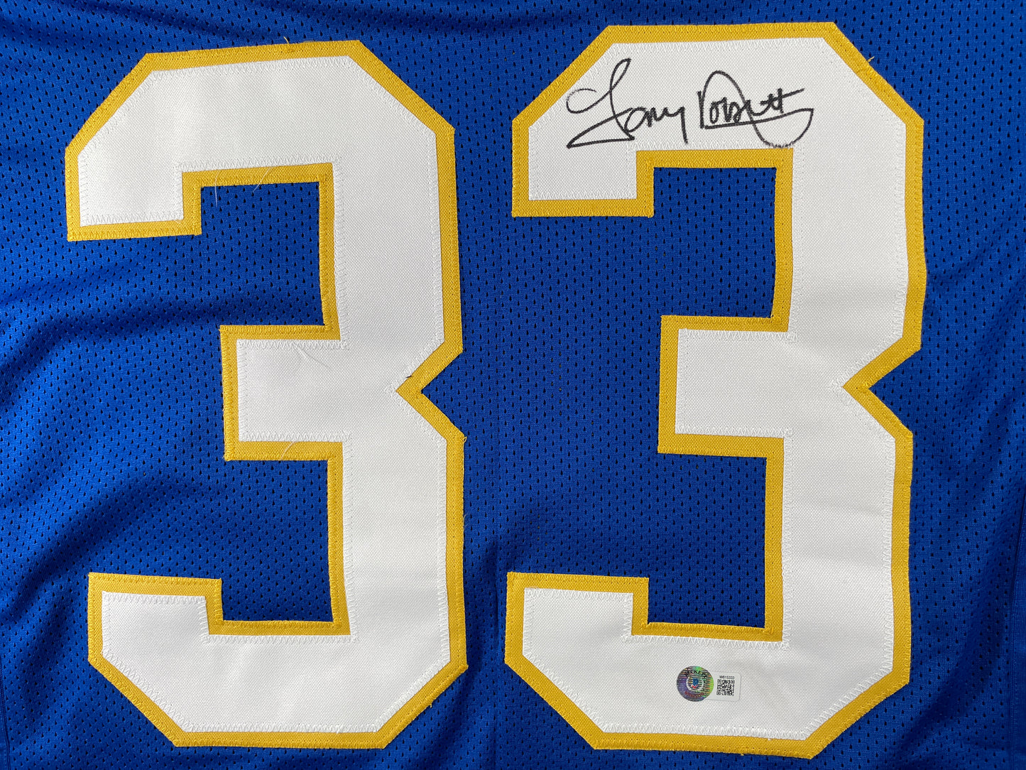 TONY DORSETT PITT PANTHERS SIGNED STAT JERSEY Dallas Cowboys BAS COA