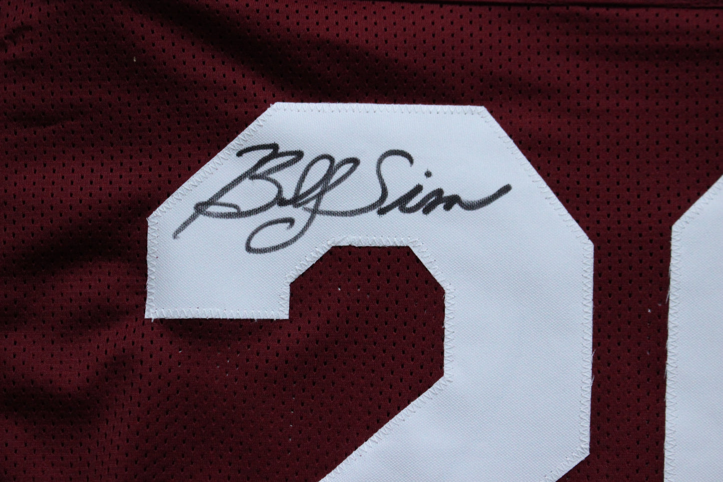 BILLY SIMS OU OKLAHOMA SOONERS SIGNED FOOTBALL JERSEY w/78 HEISMAN Lions BAS COA