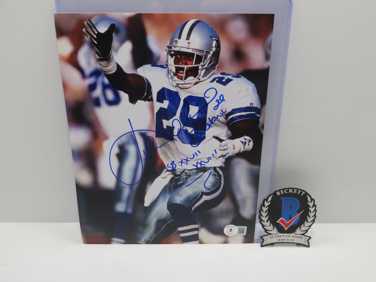 KENNY KENNETH GANT DALLAS COWBOYS SIGNED 8x10 PHOTO w/INSCs BAS COA