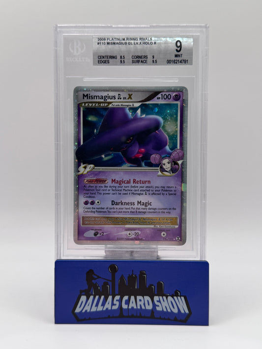 2009 Pokemon - Mismagius LV. X - 110/111 Rising Rivals BGS 9