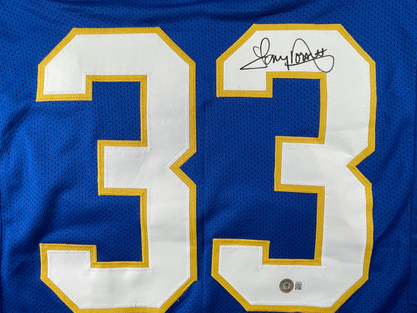 TONY DORSETT PITT PANTHERS SIGNED STAT JERSEY Dallas Cowboys BAS COA