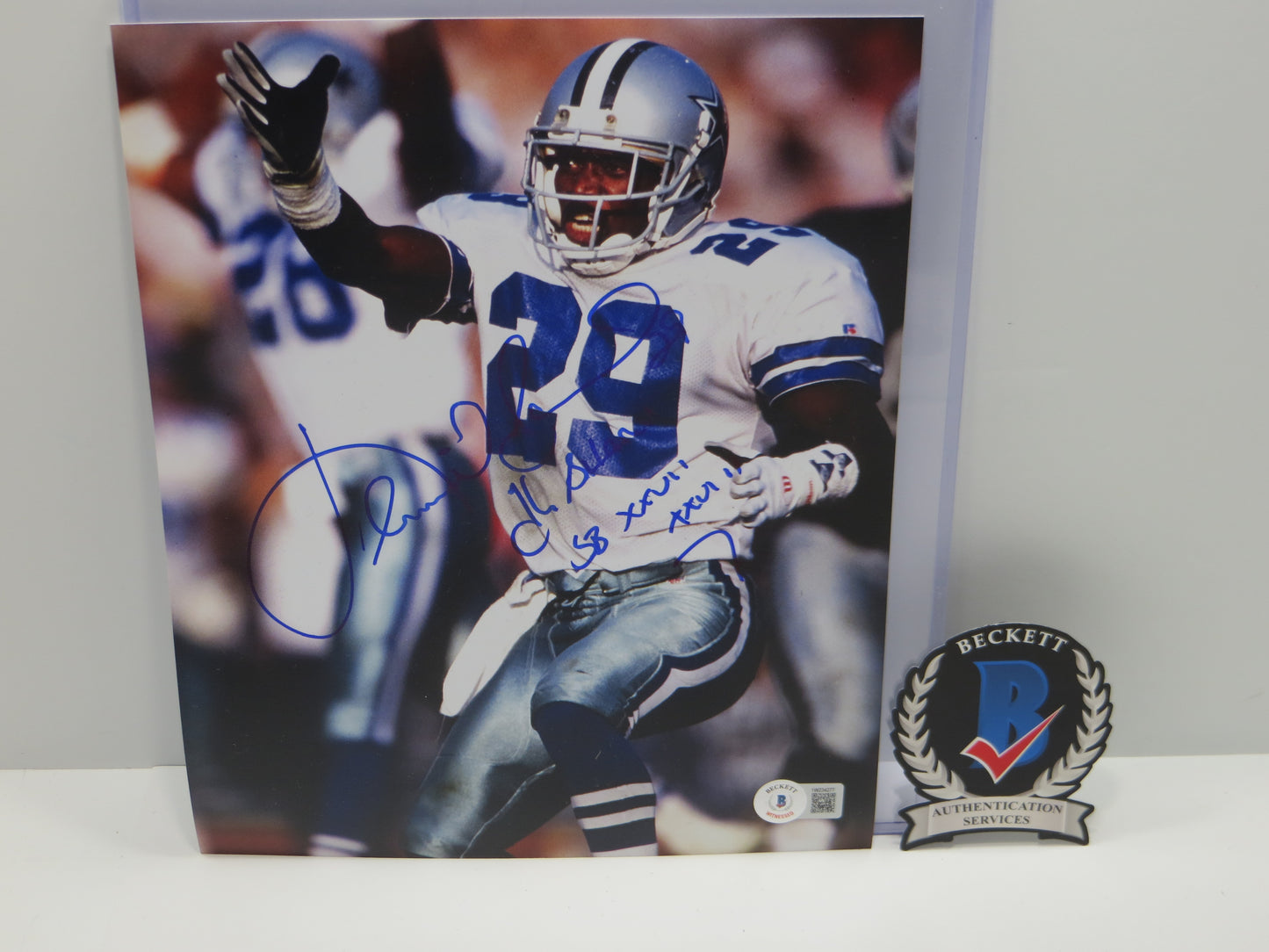 KENNY KENNETH GANT DALLAS COWBOYS SIGNED 8x10 PHOTO w/INSCs BAS COA