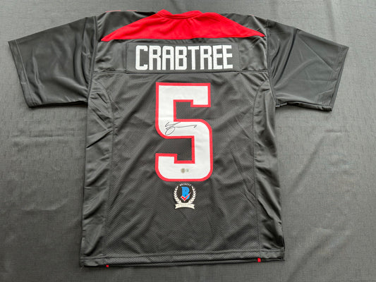 MICHAEL CRABTREE SIGNED RED AND BLACK JERSEY Texas Tech Raiders Medium BAS