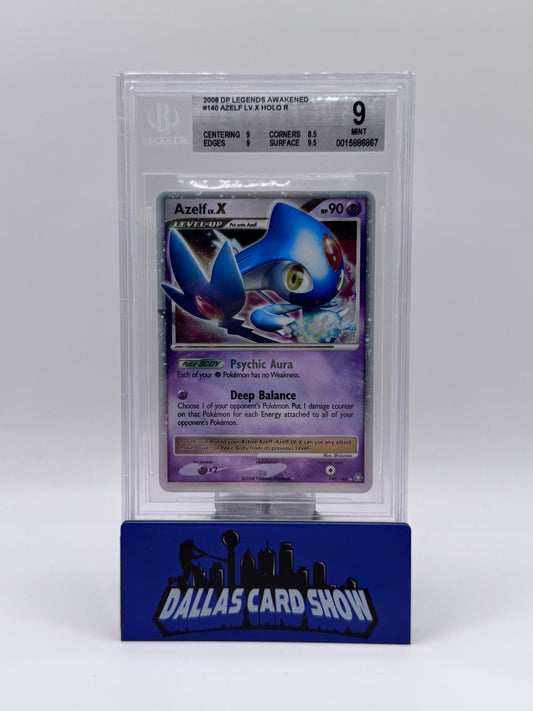 2008 Pokemon - Azelf LV. X - 140/146 Legends Awakened BGS 9