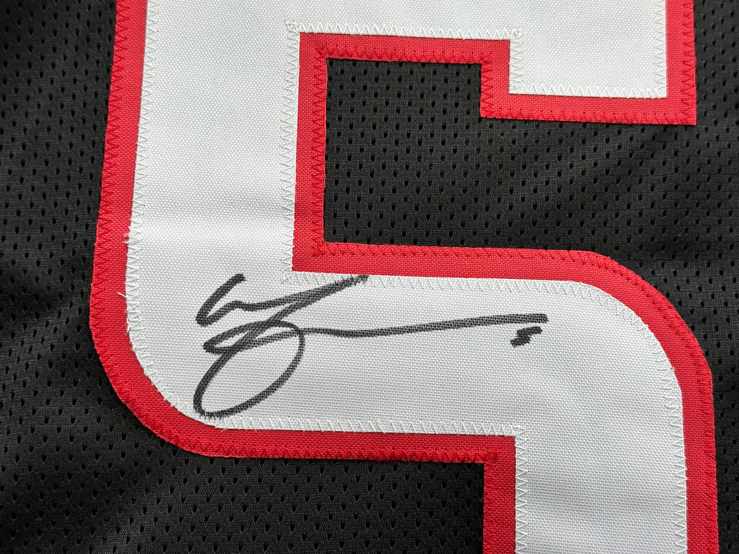 MICHAEL CRABTREE SIGNED RED AND BLACK JERSEY Texas Tech Raiders Medium BAS
