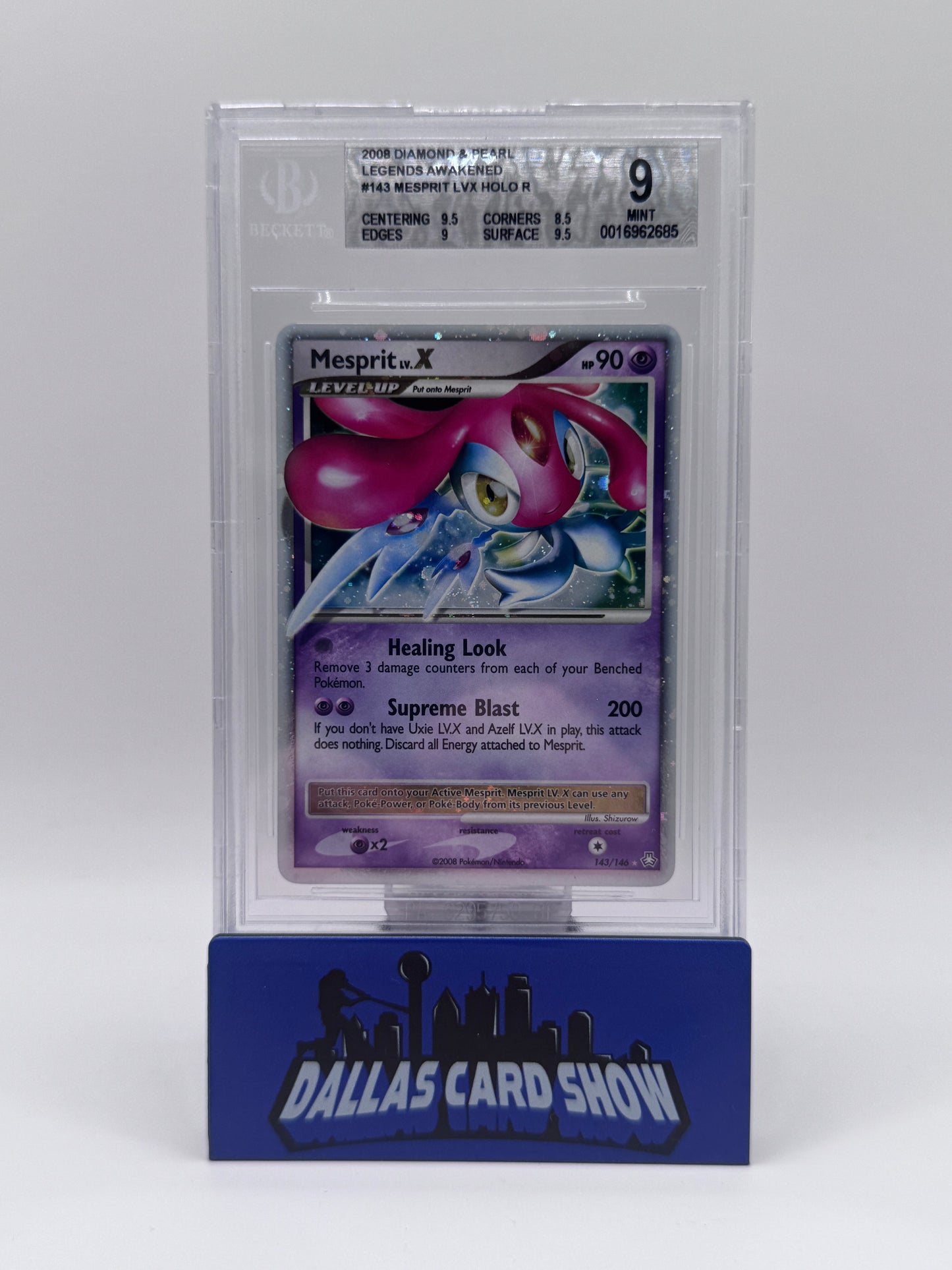 2008 Pokemon - Mespirit LV. X - 143/146 Legends Awakened BGS 9