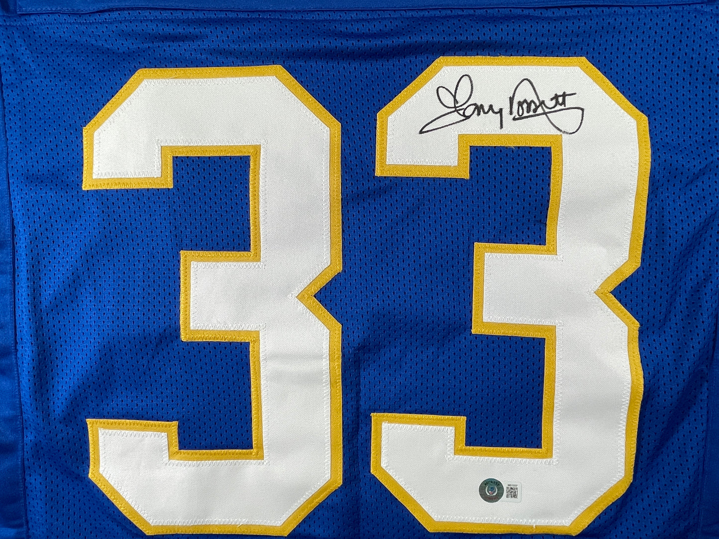 TONY DORSETT PITT PANTHERS SIGNED STAT JERSEY Dallas Cowboys BAS COA