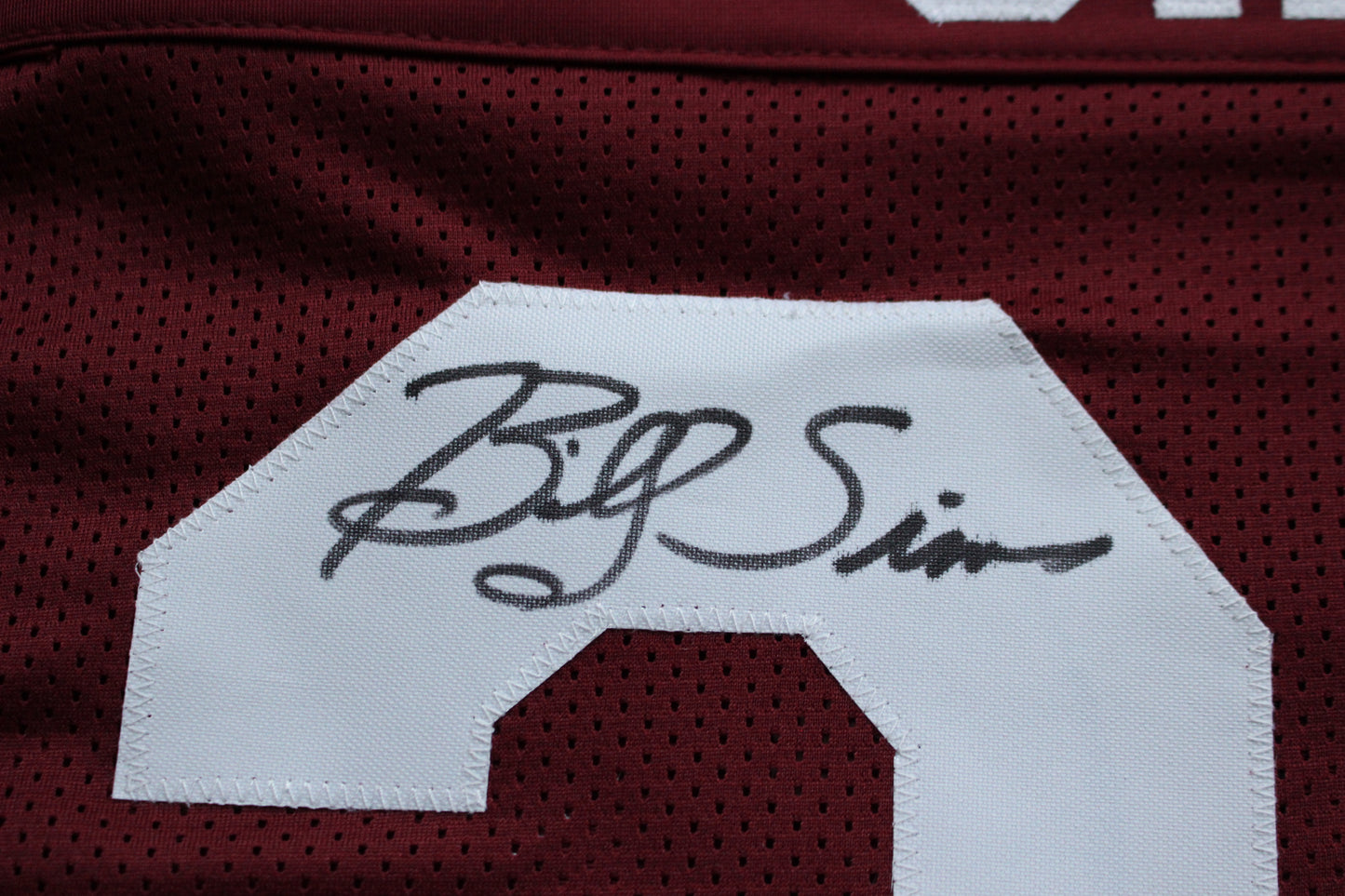 BILLY SIMS OU OKLAHOMA SOONERS SIGNED FOOTBALL JERSEY w/78 HEISMAN Lions BAS COA