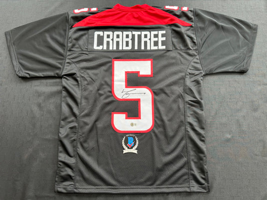 MICHAEL CRABTREE SIGNED RED AND BLACK JERSEY Texas Tech Raiders Medium BAS
