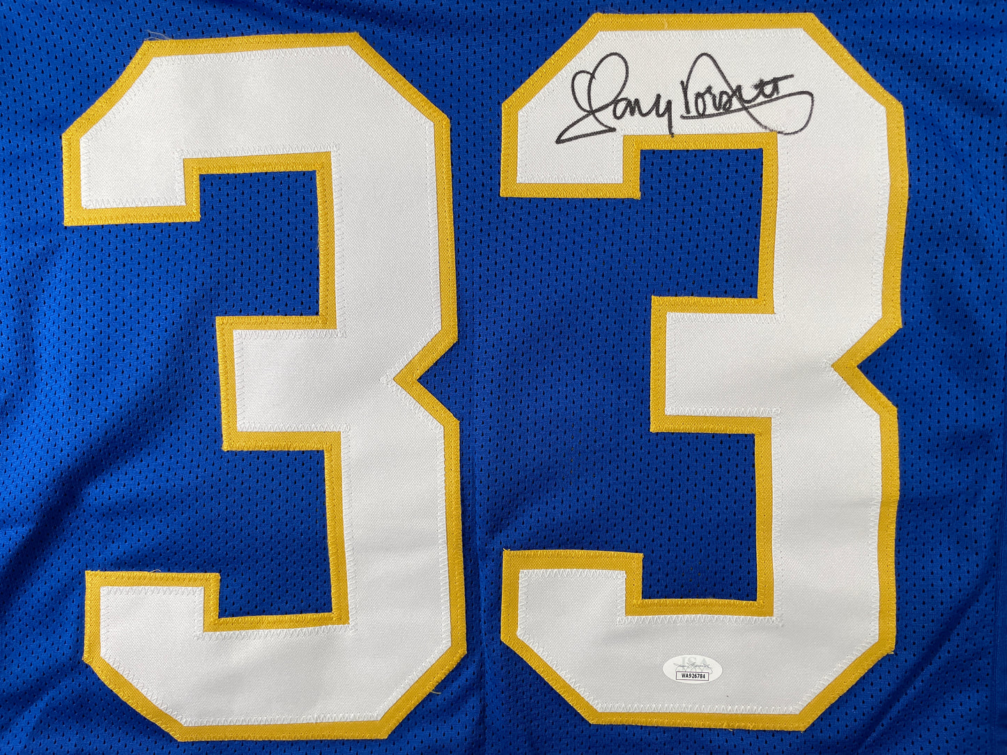 TONY DORSETT PITT PANTHERS SIGNED STAT JERSEY Dallas Cowboys XL JSA COA