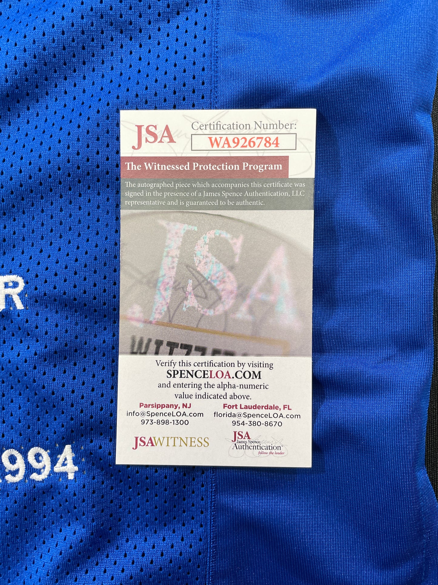 TONY DORSETT PITT PANTHERS SIGNED STAT JERSEY Dallas Cowboys XL JSA COA