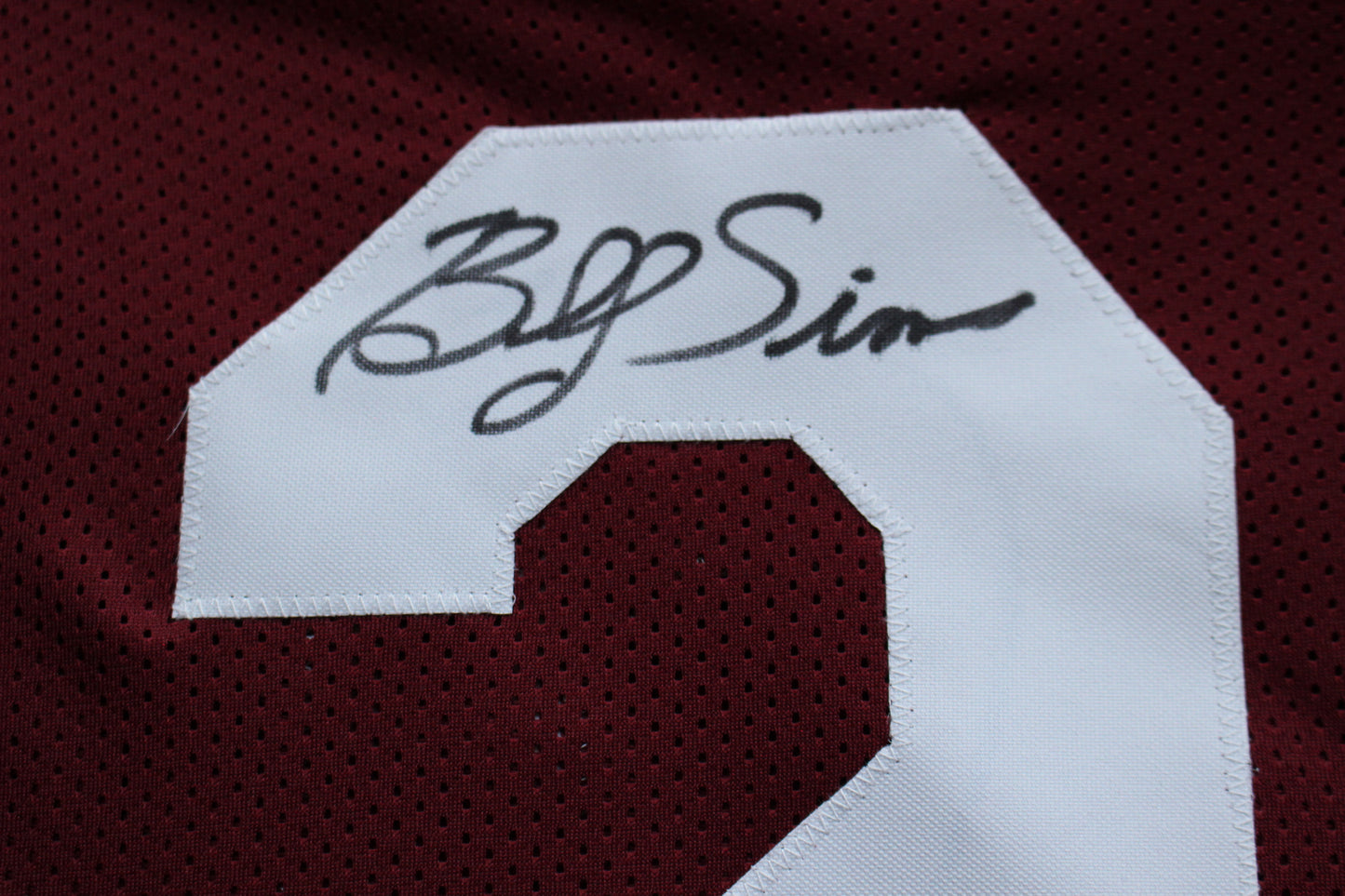 BILLY SIMS OU OKLAHOMA SOONERS SIGNED FOOTBALL JERSEY w/78 HEISMAN Lions BAS COA