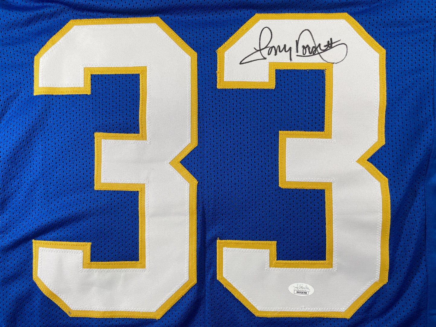 TONY DORSETT PITT PANTHERS SIGNED STAT JERSEY Dallas Cowboys XL JSA COA