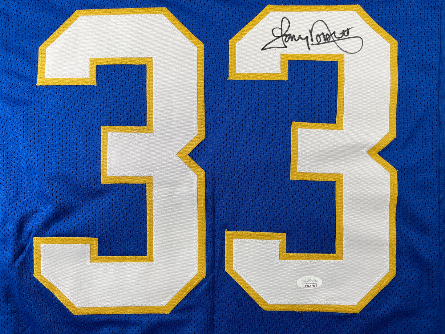TONY DORSETT PITT PANTHERS SIGNED STAT JERSEY Dallas Cowboys XL JSA COA