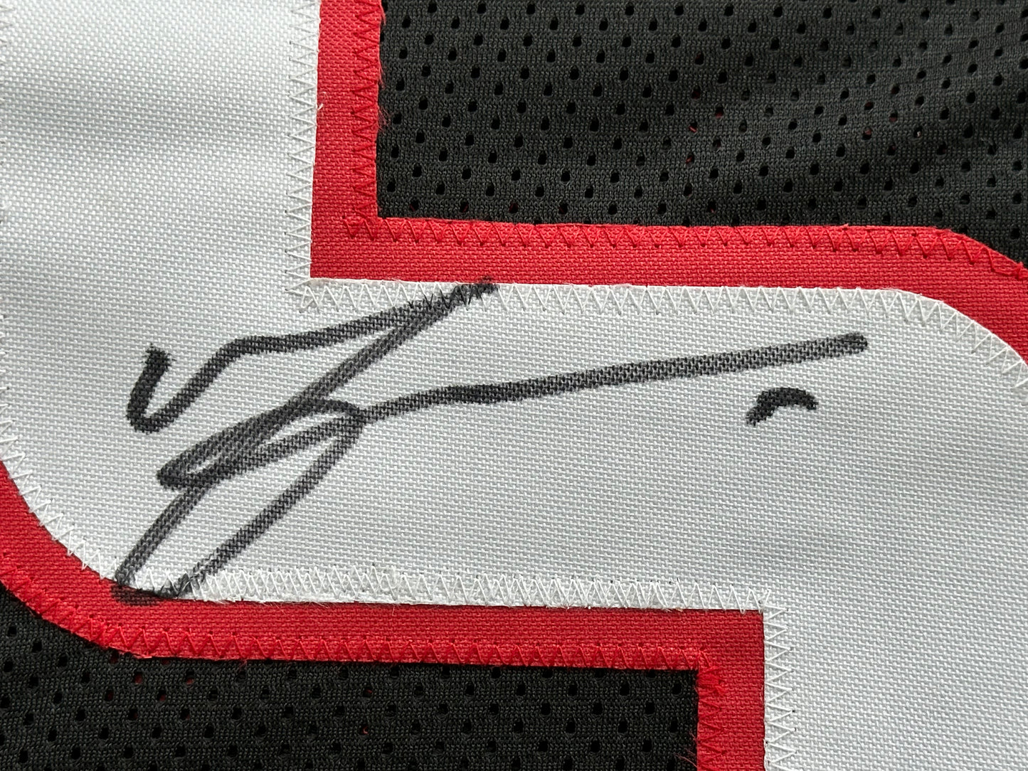 MICHAEL CRABTREE SIGNED RED AND BLACK JERSEY Texas Tech Raiders Large BAS