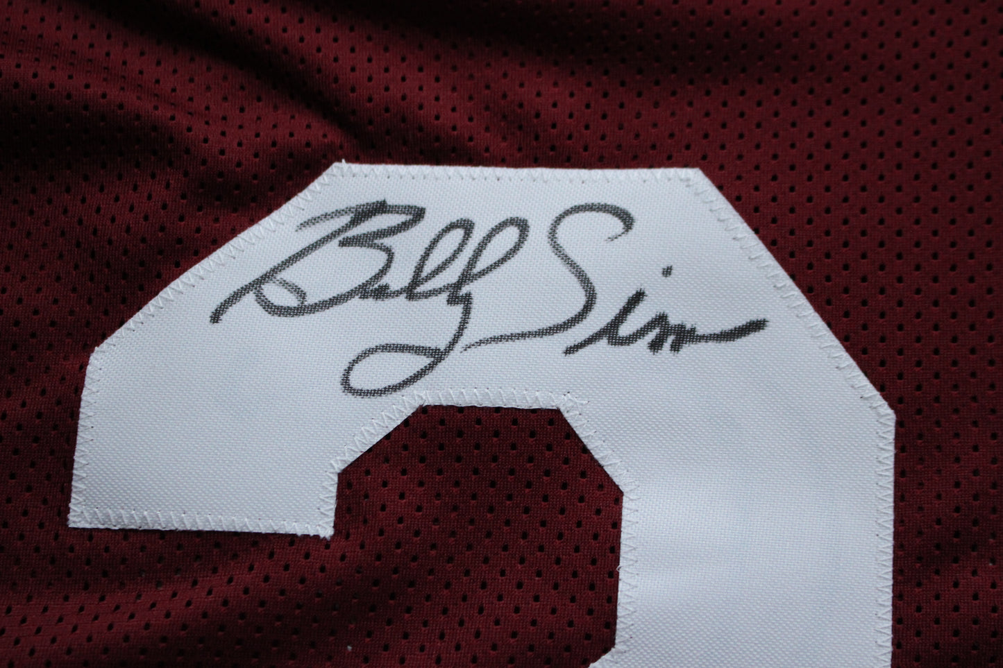 BILLY SIMS OKLAHOMA OU SOONERS SIGNED JERSEY w/78 HEISMAN Detroit Lions BAS