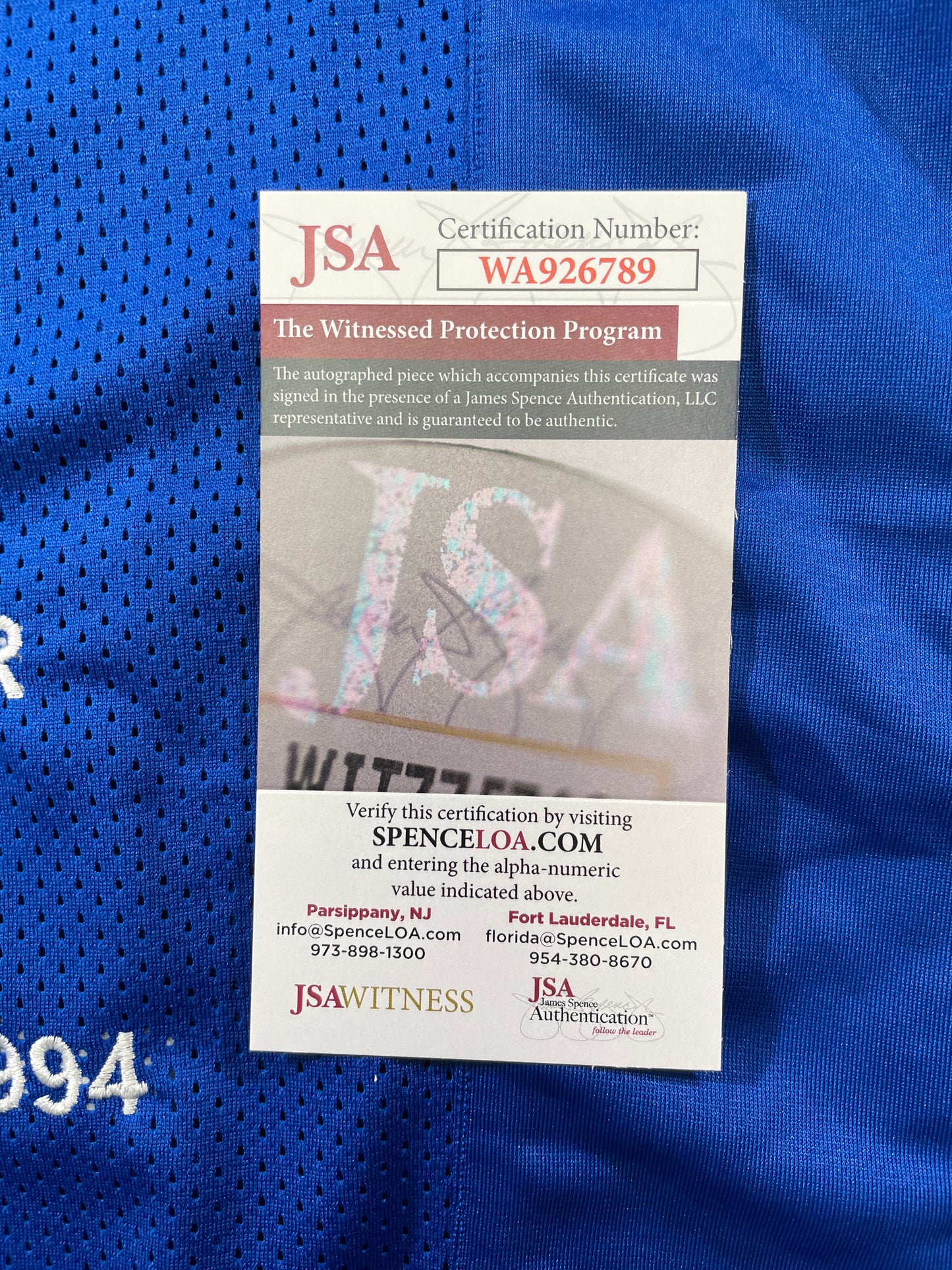 TONY DORSETT PITT PANTHERS SIGNED STAT JERSEY Dallas Cowboys XL JSA COA