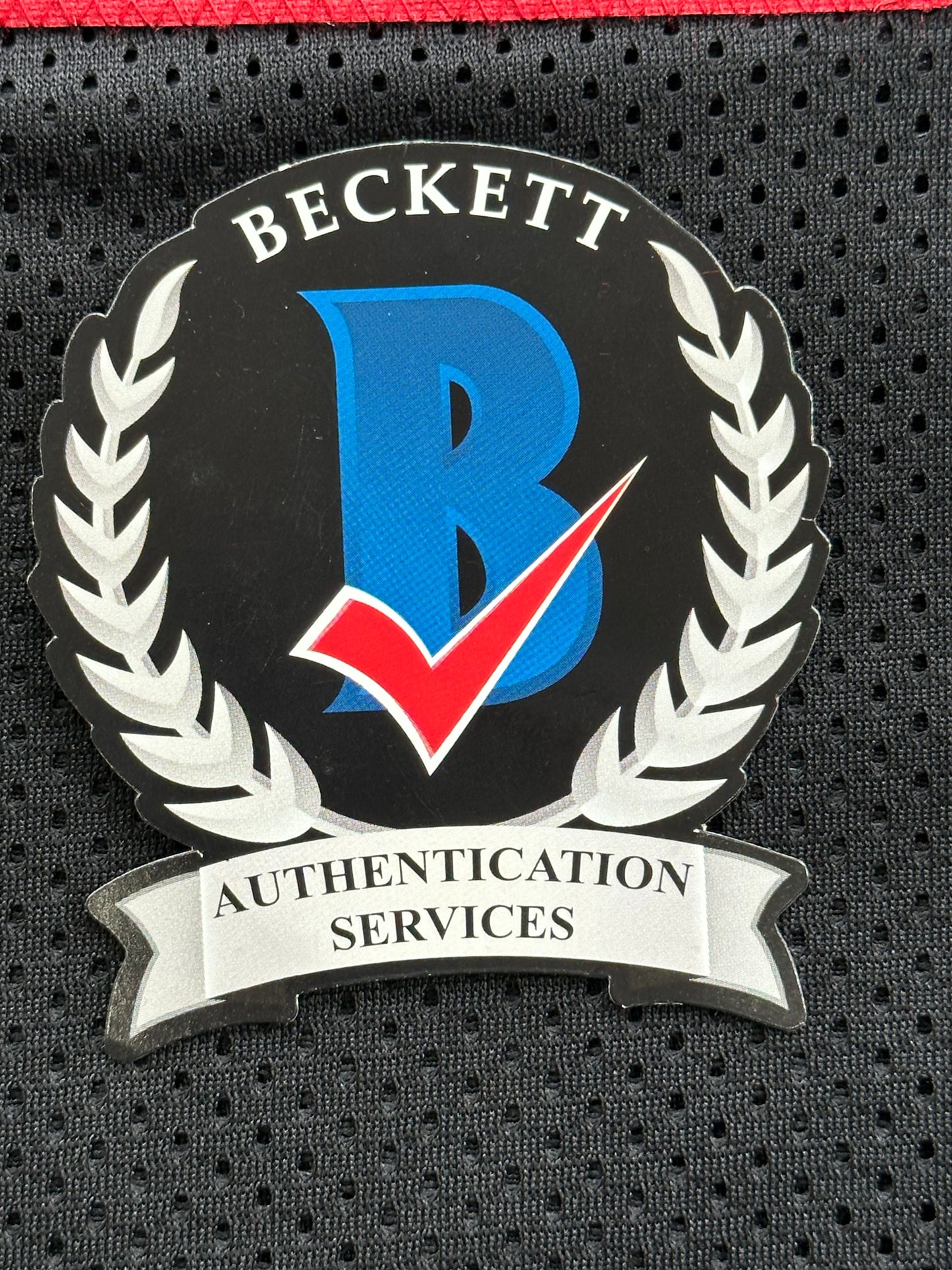 MICHAEL CRABTREE SIGNED RED AND BLACK JERSEY Texas Tech Raiders Large BAS