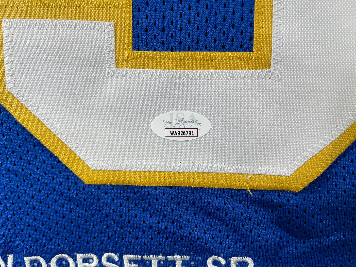 TONY DORSETT PITT PANTHERS SIGNED STAT JERSEY Dallas Cowboys XL JSA COA