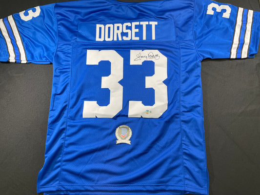 TONY DORSETT DALLAS COWBOYS SIGNED BLUE JERSEY Pitt Panthers BAS COA