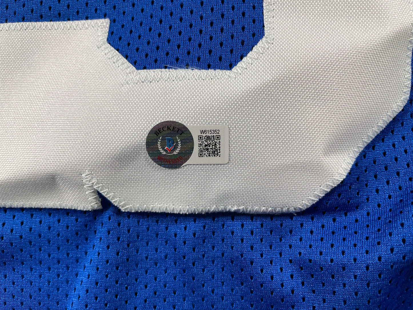 TONY DORSETT DALLAS COWBOYS SIGNED BLUE JERSEY Pitt Panthers BAS COA