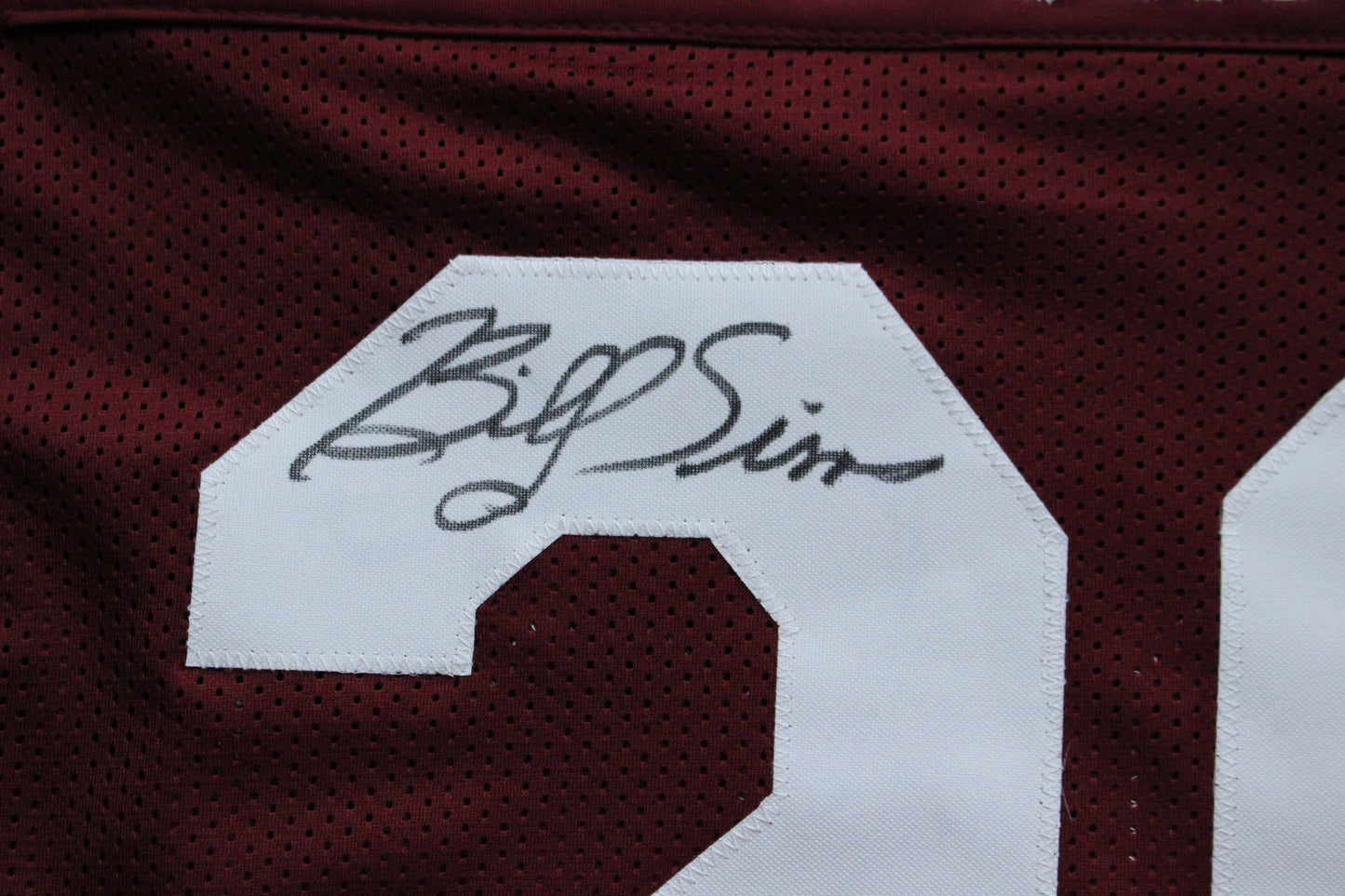 BILLY SIMS OKLAHOMA OU SOONERS SIGNED JERSEY w/78 HEISMAN Detroit Lions BAS