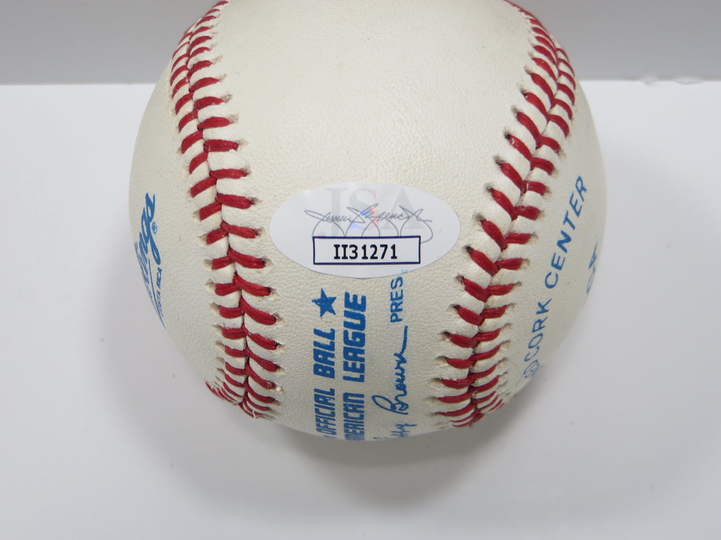 DON LARSEN SIGNED Rawlings OAL BASEBALL NEW YORK YANKEES JSA COA