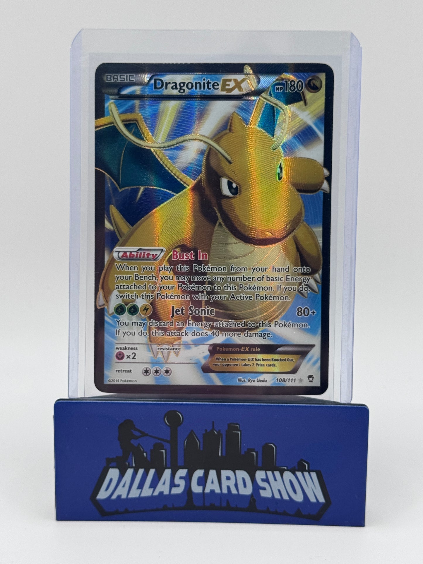 2014 Pokemon - Dragonite EX (Full Art) - 108/111 Evolutions DMG'd
